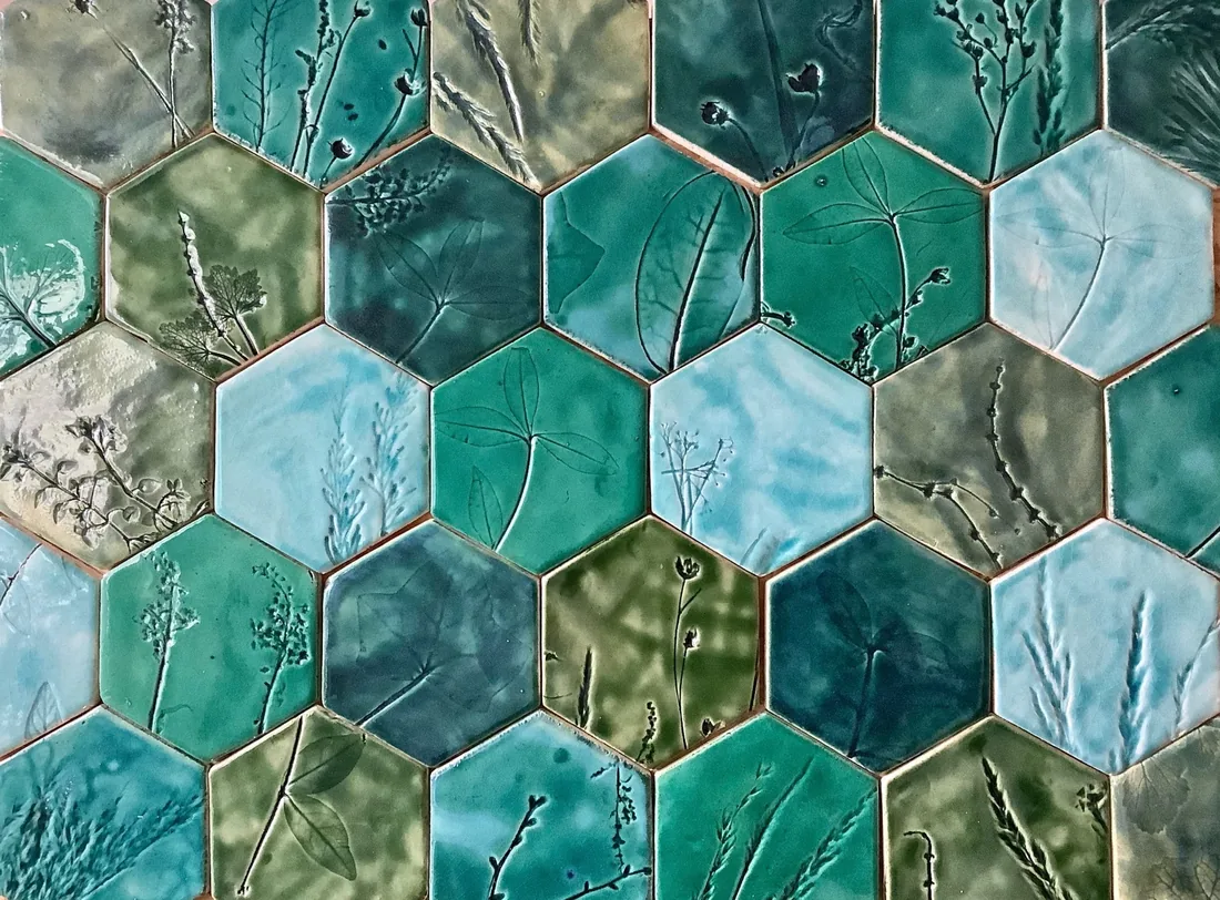 Hexagon Tile — green tile at Jaipur Tiles & Granites